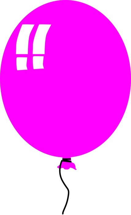 purple balloon as a graphic image