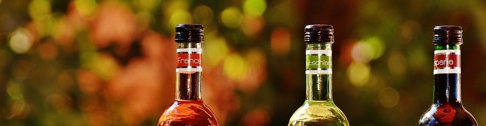 banner with wine bottles
