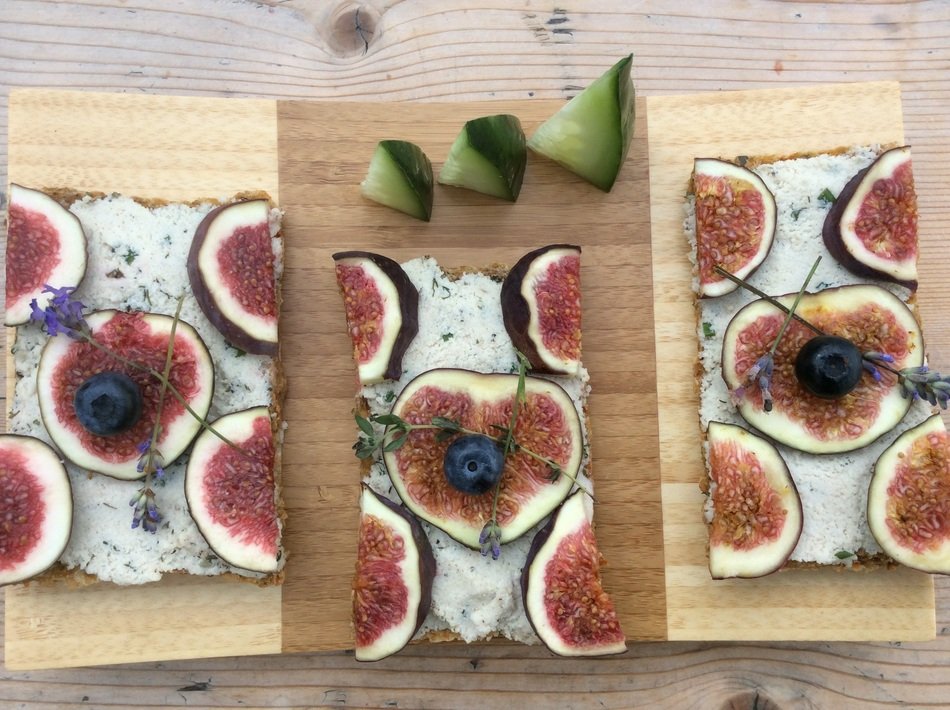 vegetarian sandwiches on the table