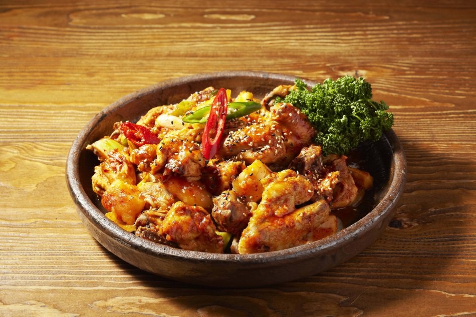 greasy fried chicken food