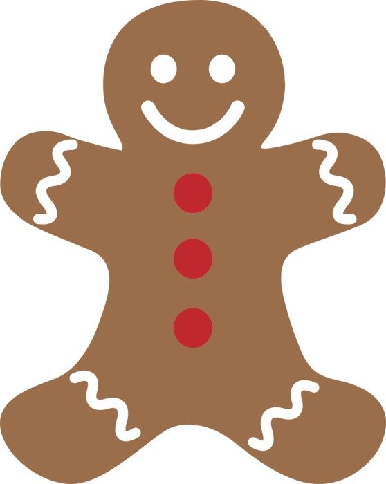 cookies in the form of a little man on a white background