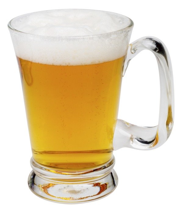cold Beer with foam in grass