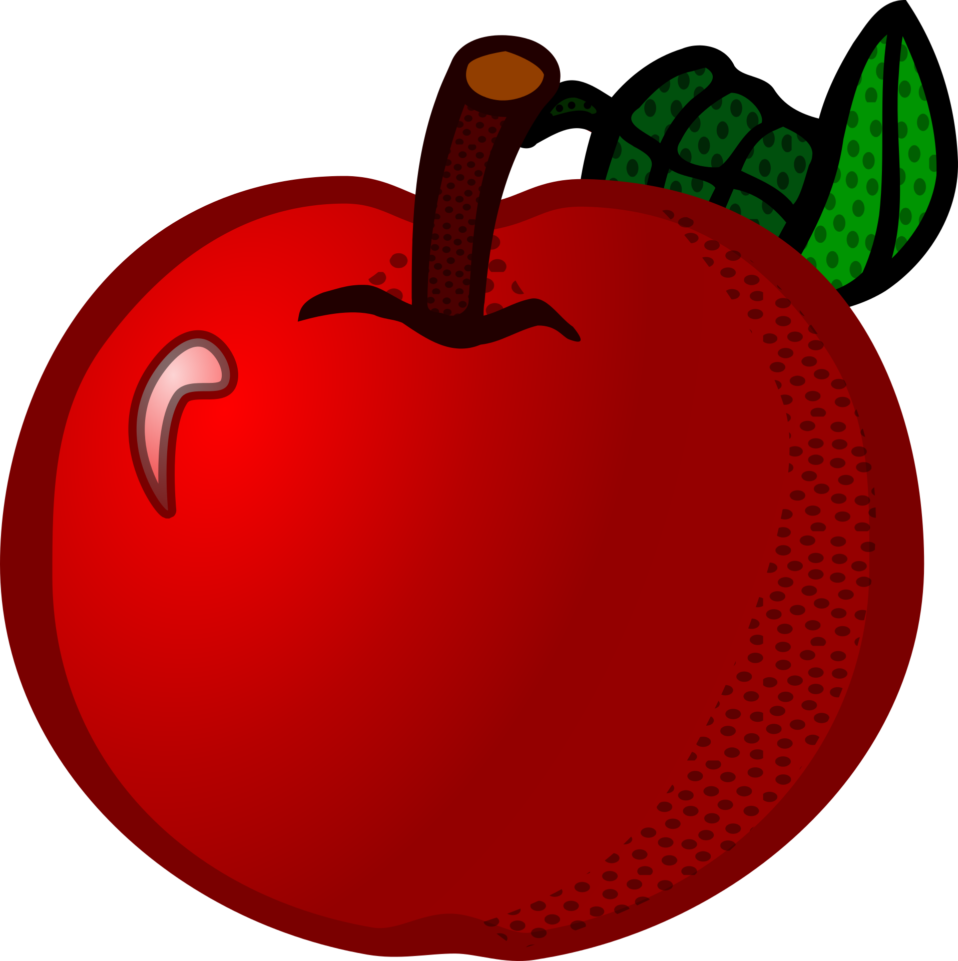 Drawing of a red apple free image download