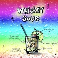 Whiskey Sour Alcohol drawing