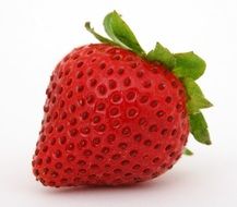 isolated red strawberry
