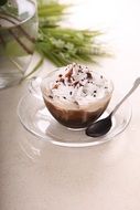 coffee with ice cream in a cup