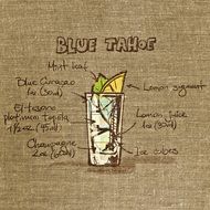 Clipart of Tahoe Blue Cocktail's recipe