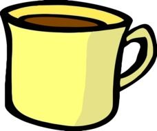 Coffee yellow Cup drawing