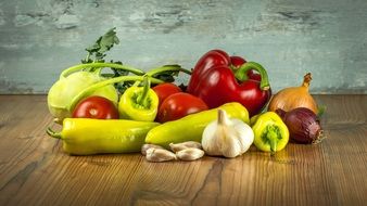 ripe vegetables on the table
