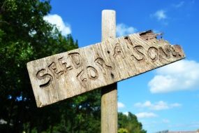 Seed fot Song Rustic Sign