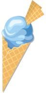 painted blue ice cream