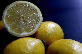 appetizing fresh Lemon sectional close-up