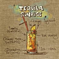 recipe of tequila sunrise drink