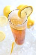 Lemon Tea, Cold Beverage on ice