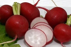 Slices of Radishes Vegetables Eat Food