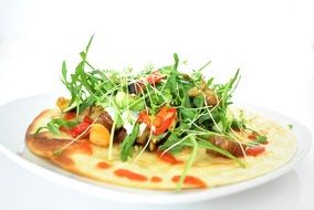 Mexican cuisine, Tortilla with Tomatoes Salad