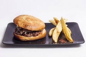 burger with potato