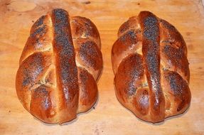 tasty and fresh Bread Cake on the wood