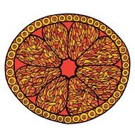graphic image of a slice of bright orange
