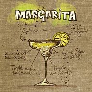 margarita cocktail in detail on the picture