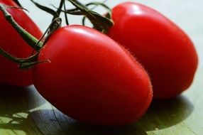 Tomatoes Vegetables Macro Red close