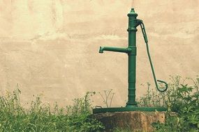 old water pump outdoors