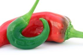 green red fresh paprikas