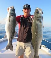 fisherman with a catch on the boat