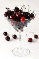 cherries in a martini glass