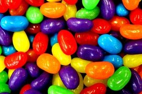 A lot of the colorful sweet candies