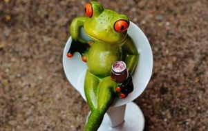Funny Frog with Cocktail Drink