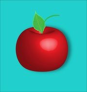 isolated red apple