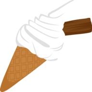 Chocolate and ice Cream vector drawing
