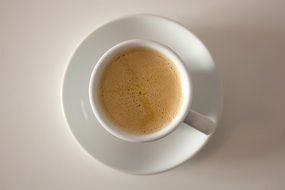 top view of a cup of coffee