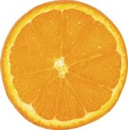 Slice of the ripe sweet delicious orange