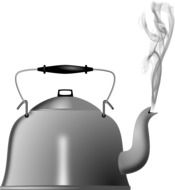 graphic image of a gray boiling kettle