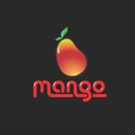 logo mango on black background