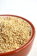 quinoa beans in a ceramic bowl