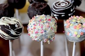 Colorful sweet popcakes