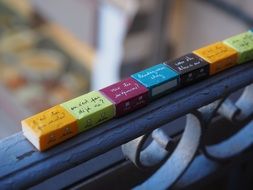 sugar cubes in colorful packaging