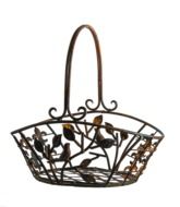 Fruit Bowl Copper Metal Basket