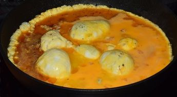 Scrambled eggs for the breakfast