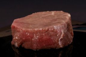 Bloody beef in a dark