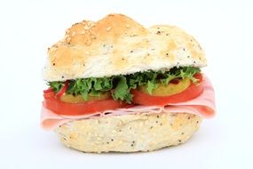 sandwich of bread and vegetables