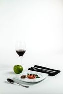 lunch photo on white background