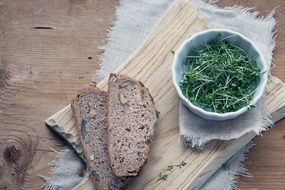 Cress Green and bread