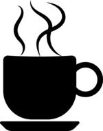 Silhouette of the coffee cup clipart