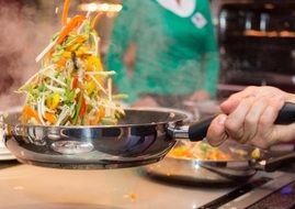 Picture of the frying vegetables