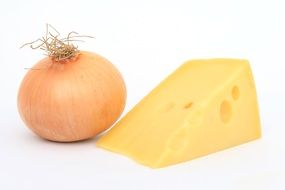 piece of Cheese and onion