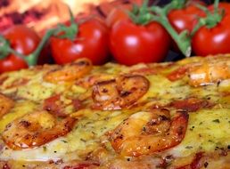 pizza with seafood